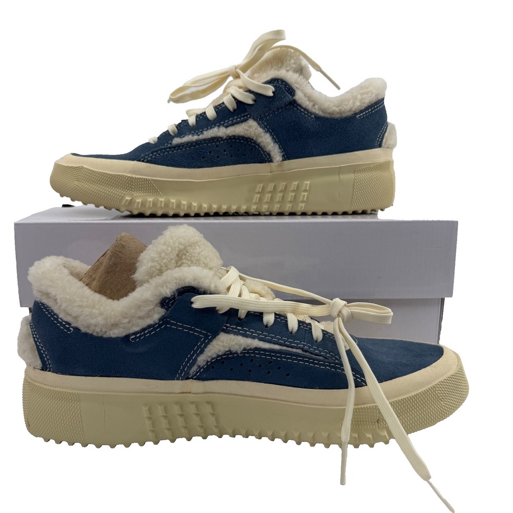 Brandblack Bravo Suede Sneakers Vibram Women's 9 Faux Shearling Lined NIB $180